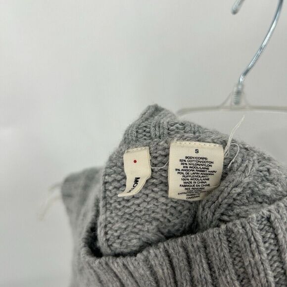 Anthropologie Moth Cable Knit Tunic Sweater Sleeveless Gray Wool Blend Size S - Picture 9 of 9
